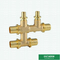 Male Threaded Double Cross Tee Brass Slide Fittings 1/2 &quot;- 2&quot;