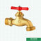 Desain Baru Asli Warna Kuningan Taman Keran Kuningan Bibcock Valve Keran Air Kuningan Faucet