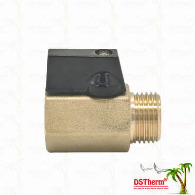 Kuningan Wanita dan Pria Mini Ball Valve Untuk Sistem Pipa 1/2 '' ketahanan korosi