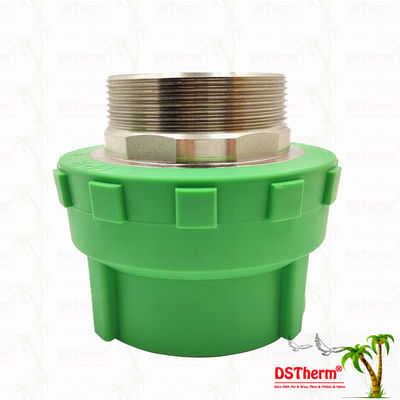 Fittings pipa plastik PPR pria bergaris kopling 75 * 2 1/2 "Ukuran yang disesuaikan