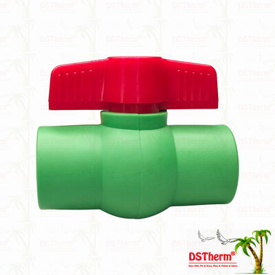 PPR Plastic Ball Valve Dengan Plastic Ball Untuk Sistem Pipa 20-63mm Zero Leakage