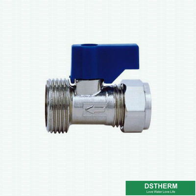 Chrome Disepuh Disesuaikan Forged Brass Mini Ball Valve Middle Weight Male Connection