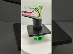 Tiga arah panel persegi Ppr Hitam dilapisi mixer Shower Valve Mixing Valve