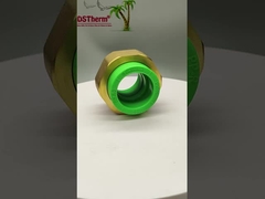 Green Ppr Double Head Threaded Union Double Union Connector Tahan suhu tinggi
