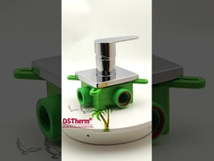 3 Cara Katup Pancuran Mixer Berlapis Krom Ppr dengan Panel Persegi 20 25mm 2 In 1 Out