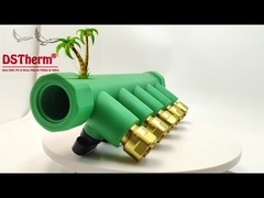 PPR Kuningan Merah 5 Arah Manifold Logo dan Warna yang Disesuaikan 20mm