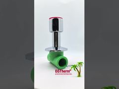 Ppr Chrome Plated Stop Valve Dengan Anti-Slip Handle Low Maintenance 20-32mm Ukuran yang dapat disesuaikan