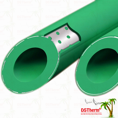 Pipa Aluminium Berlubang Ppr Pipa Aluminium Komposit Ppr PN16 PN20 4m Panjang Aluminium Foiled Pipe