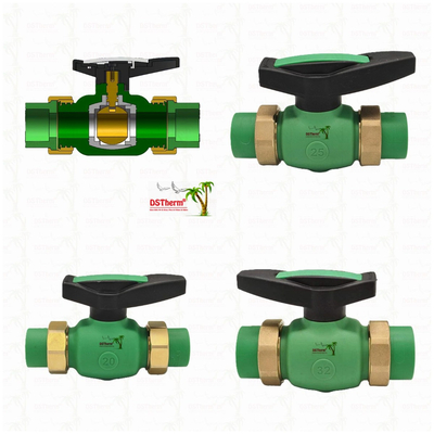 PPR Union Ball Valve Full Bore Ppr Double Union Ball Valve Exposed Installation (Instalasi yang Terpapar)
