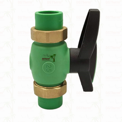PPR Union Ball Valve Full Bore Ppr Double Union Ball Valve Exposed Installation (Instalasi yang Terpapar)