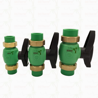 PPR Union Ball Valve Full Bore Ppr Double Union Ball Valve Exposed Installation (Instalasi yang Terpapar)