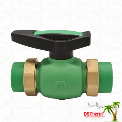PPR Union Ball Valve Full Bore Ppr Double Union Ball Valve Exposed Installation (Instalasi yang Terpapar)