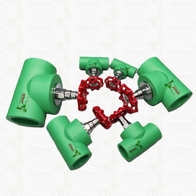 PPR Heavy Duty Stop Valve Globe Valve Sesuaikan aliran Perawatan Kriogenik Lulus Uji Kursi 20-110mm