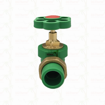 PPR Double Union Ball Valve Exposed Installation Korosi-Resistant Ukuran yang disesuaikan