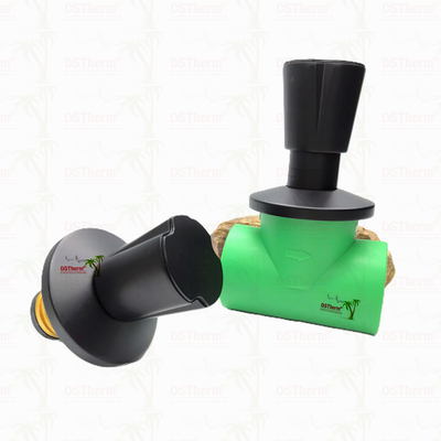 Ppr Black Plated Stop Valve Brass Valve Core Electrophoretic Black Coating Ukuran yang disesuaikan