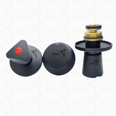 Triangle Handle Stop Valve Bagian atas Brass Cartridge Black Plated Valve Disembunyikan Valve Cartridge Global Valve Cartridge