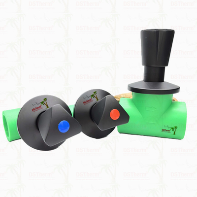 Ppr Black Plated Stop Valve Dengan Handle Segitiga BlackFlow Precision Valve Electrophoretic Black Coating