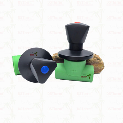 Ppr Black Plated Stop Valve Dengan Handle Segitiga BlackFlow Precision Valve Electrophoretic Black Coating
