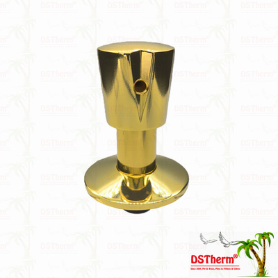 Warna Emas Lapisan Stop Valve Bagian Atas Round Handle Dengan Sisi Kunci Katup Klip Dengan Genggam yang Berbeda