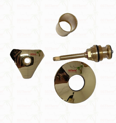 Warna Emas Lapisan Stop Valve Bagian Atas Round Handle Dengan Sisi Kunci Katup Klip Dengan Genggam yang Berbeda