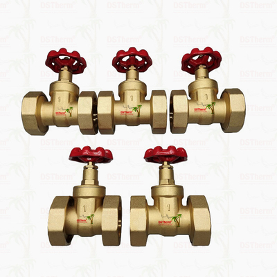 Brass Union Gate Valve dengan Red Cast Iron Handle High-Flow 1/2 "-4" Ukuran Disesuaikan