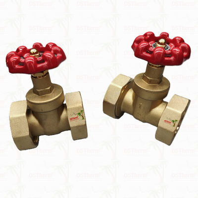 Brass Union Gate Valve dengan Red Cast Iron Handle High-Flow 1/2 "-4" Ukuran Disesuaikan