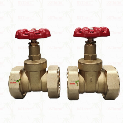 Brass Union Gate Valve dengan Red Cast Iron Handle High-Flow 1/2 "-4" Ukuran Disesuaikan