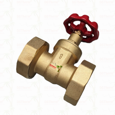 Brass Union Gate Valve dengan Red Cast Iron Handle High-Flow 1/2 "-4" Ukuran Disesuaikan