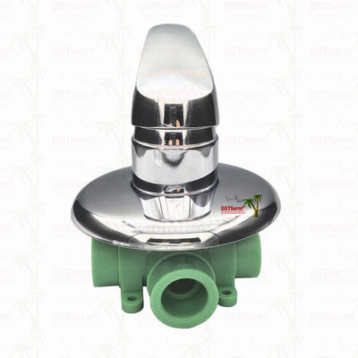 Tiga arah Panel Bulat Ppr Mixer Shower Valve Air Panas Dingin Balansing Valve