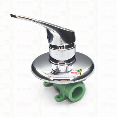 Tiga arah Panel Bulat Ppr Mixer Shower Valve Air Panas Dingin Balansing Valve