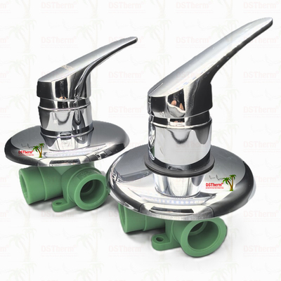 Tiga arah Panel Bulat Ppr Mixer Shower Valve Air Panas Dingin Balansing Valve