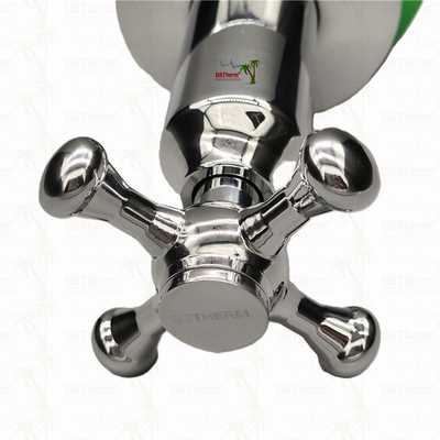 PPR Chrome Plated Luxury Ball Valve Dengan Cross Handle Tembaga Core Brass Cartridge