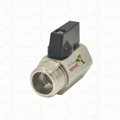 Nikel Plated Mini Ball Valve Untuk Sistem Pipa 1/2 '' Resistensi Korosi efisiensi ruang