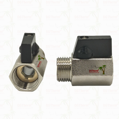 Nikel Plated Mini Ball Valve Untuk Sistem Pipa 1/2 '' Resistensi Korosi efisiensi ruang