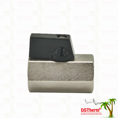 Nikel Plated Mini Ball Valve Untuk Sistem Pipa 1/2 '' Resistensi Korosi efisiensi ruang