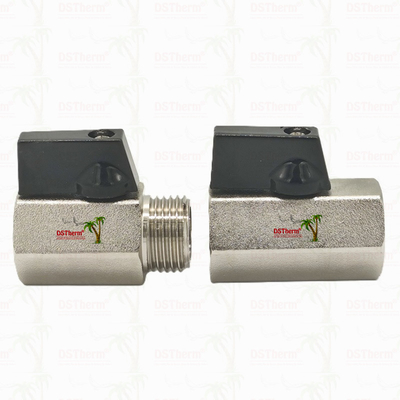 Nikel Plated Mini Ball Valve Untuk Sistem Pipa 1/2 '' Resistensi Korosi efisiensi ruang
