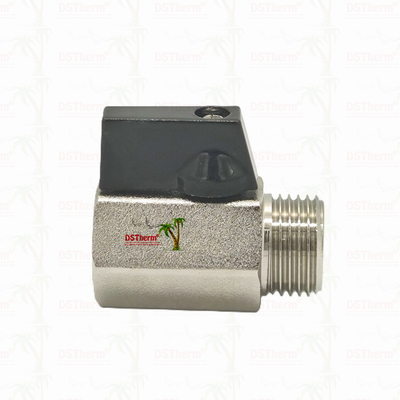 Nikel Plated Mini Ball Valve Untuk Sistem Pipa 1/2 '' Resistensi Korosi efisiensi ruang