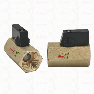 Kuningan Wanita dan Pria Mini Ball Valve Untuk Sistem Pipa 1/2 '' ketahanan korosi