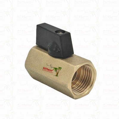 Kuningan Wanita dan Pria Mini Ball Valve Untuk Sistem Pipa 1/2 '' ketahanan korosi