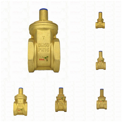 Brass Lock Gate Valve Untuk Sistem Pipa Ketahanan Korosi Ukuran Disesuaikan