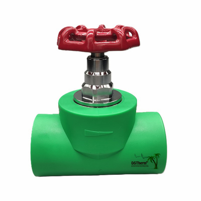 Klep Stop PPR Hitam Dengan Kartrid Warna Chrome / Kuningan ISO 15784 Sertifikasi Global Klep 20-110mm