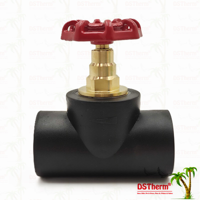 Klep Stop PPR Hitam Dengan Kartrid Warna Chrome / Kuningan ISO 15784 Sertifikasi Global Klep 20-110mm