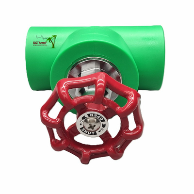 Klep Stop PPR Hitam Dengan Kartrid Warna Chrome / Kuningan ISO 15784 Sertifikasi Global Klep 20-110mm