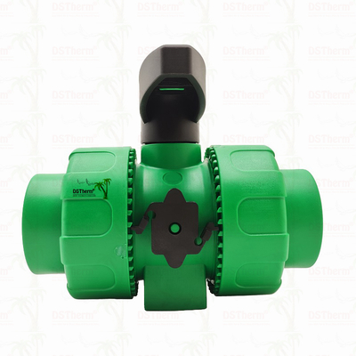 Lock Ball PPR Double Union Ball Valve Dengan Plastik Ball S2.5 20-63MM Logo yang Disesuaikan
