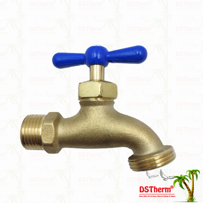 Brass Faucet Brass Bibcock Brass Tap Valve Tap Air Bahan Disesuaikan 1/2 " 3/4 "