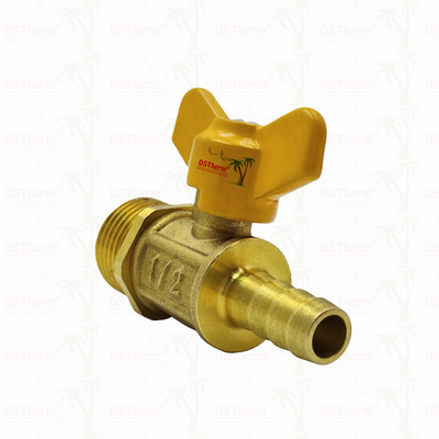 Male Threaded Butterfly Handle Brass Gas Valve Gas Valve Gas Ball Valve Disesuaikan