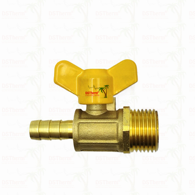 Male Threaded Butterfly Handle Brass Gas Valve Gas Valve Gas Ball Valve Disesuaikan