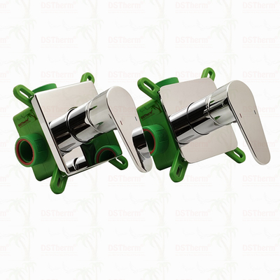 Katup Pancuran Mixer 3 Arah Berlapis Krom PPR 20mm 25mm