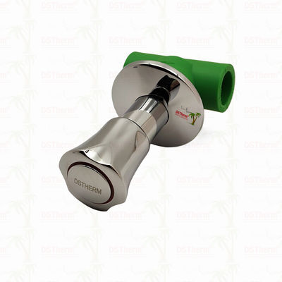 PN25 PPR Stop Valve 20-40mm Chrome Plated dengan Anti-Slip Handle