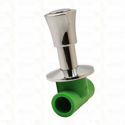 PN25 PPR Stop Valve 20-40mm Chrome Plated dengan Anti-Slip Handle